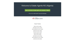 Desktop Screenshot of estateagentsng.com
